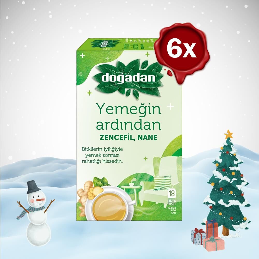 Doğadan Yılbaşı Paketi Yemeğin Ardından Zencefil Nane 18' li x 6