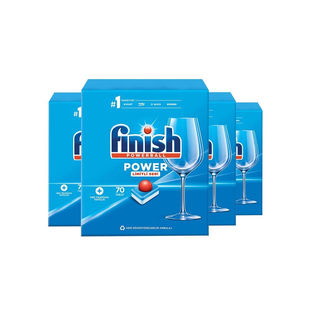 Finish Power Bulaşık Makinası Deterjanı Limitli Seri 70 Tablet x 4
