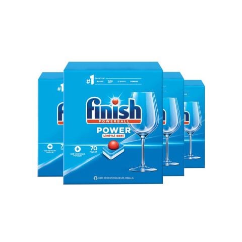 Finish Power Bulaşık Makinası Deterjanı Limitli Seri 70 Tablet x 4