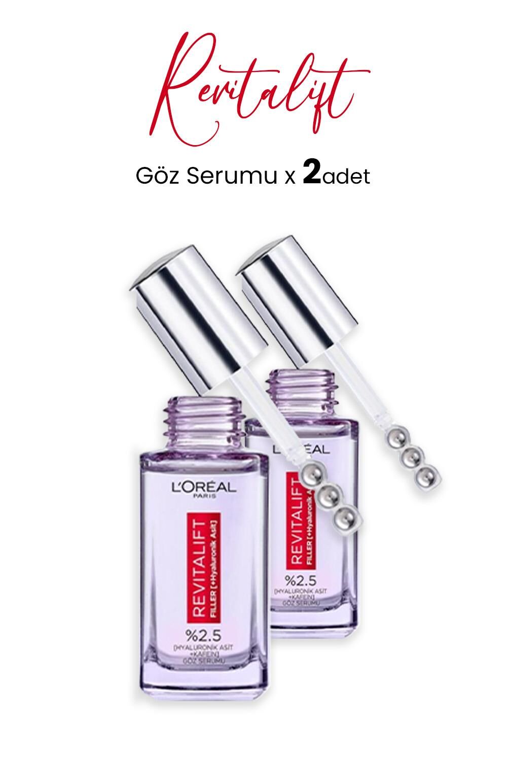 Loreal Paris Revitalift Filler Göz Serumu 20 ml x 2 Adet