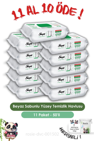 Sleepy 11 AL 10 ÖDE Easy Clean Yüzey Temizlik Havlusu 50' li ve ROSIE