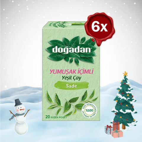 Doğadan Yılbaşı Paketi Yeşil Çay Yumuşak İçimli 20'li x 6