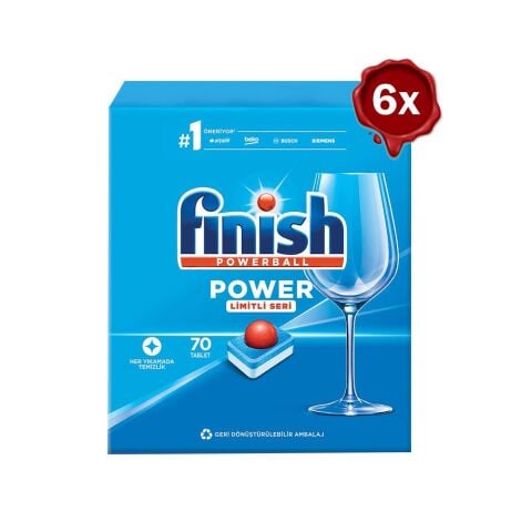 Finish Power Bulaşık Makinası Deterjanı Limitli Seri 70 Tablet x 6