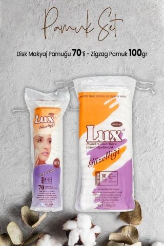 Lux Disk Makyaj Pamuğu 70'li ve Zigzag Pamuk 100 gr