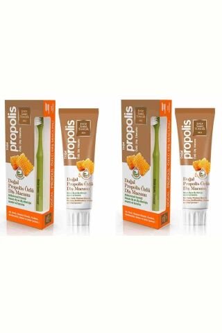 Eyüp Sabri Tuncer Doğal Propolis Özlü Diş Macunu 75 ml + Diş Fırçası Hediyeli x 2 Adet