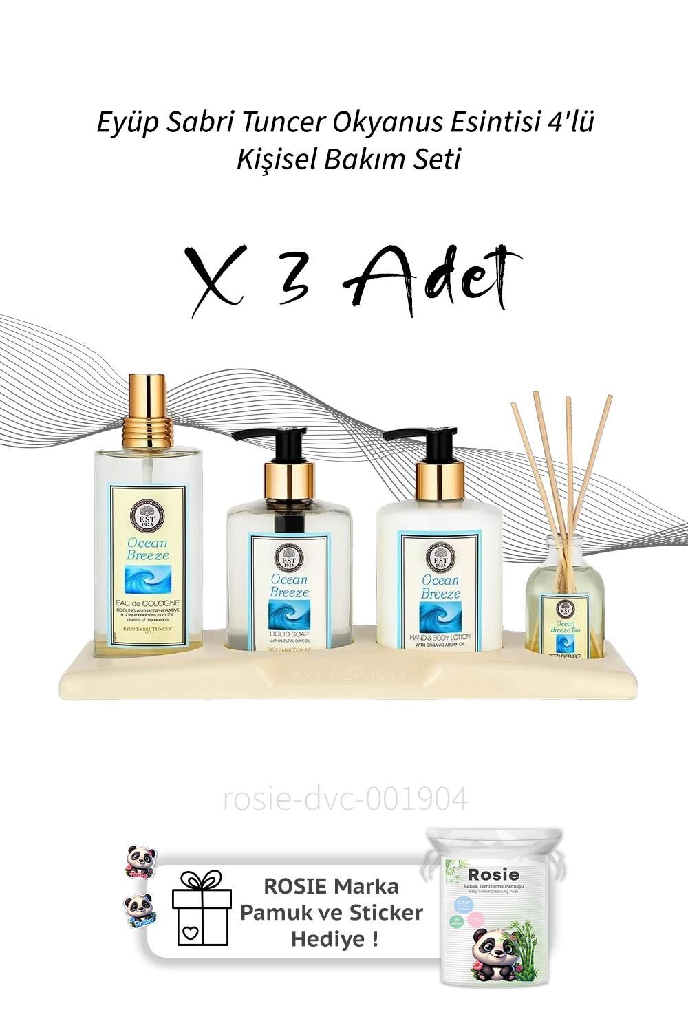 Eyüp Sabri Tuncer Okyanus Esintisi 4'lü Kişisel Bakım Seti X 3