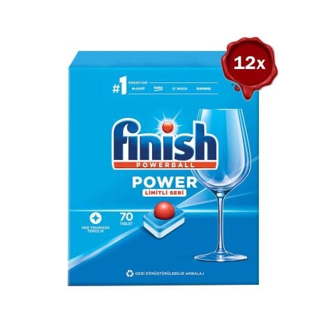 Finish Power Bulaşık Makinası Deterjanı Limitli Seri 70 Tablet x 12