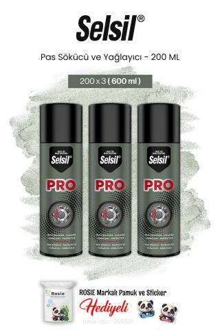 Selsil 3'lü Pas Sökücü ve Yağlayıcı 200 ML ve rosie pamuk