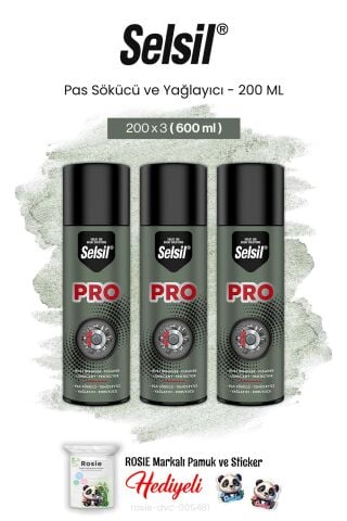 Selsil 3'lü Pas Sökücü ve Yağlayıcı 200 ML ve rosie pamuk