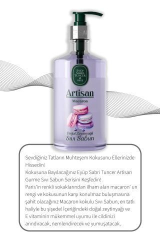 Artisan Doğal Zeytinyağlı Sıvı Sabun Seti Pumpkin Tart, Macaron, Muffin, Creme Brulee, Cappuccino ve Cookie