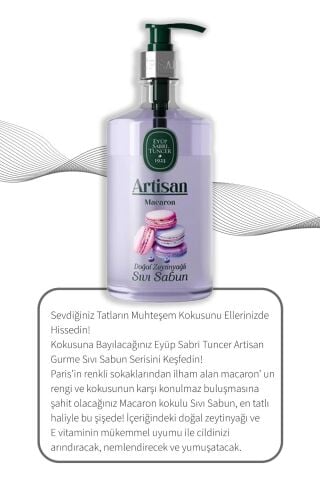Artisan Doğal Zeytinyağlı Sıvı Sabun Seti Pumpkin Tart, Macaron, Muffin, Creme Brulee, Cappuccino ve Cookie