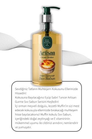 Artisan Doğal Zeytinyağlı Sıvı Sabun Seti Pumpkin Tart, Macaron, Muffin, Creme Brulee, Cappuccino ve Cookie