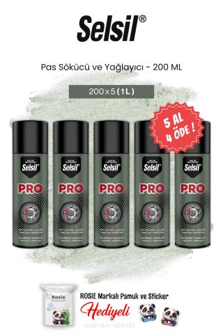 Selsil 5 AL 4 ÖDE Pas Sökücü ve Yağlayıcı 200 ML ve rosie pamuk