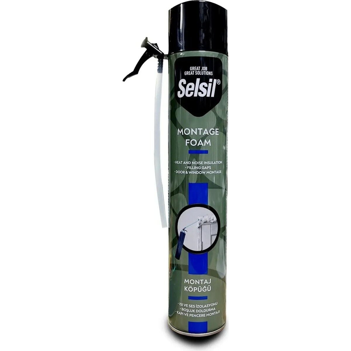 Selsil 750ml Yüksek Mukavemetli Pipetli Montaj Köpüğü