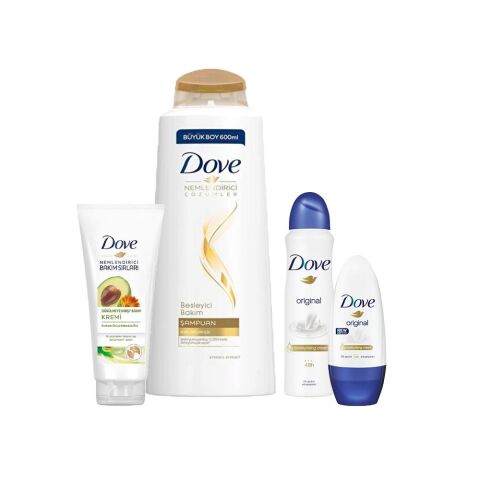 Dove Nemlendirici Şampuan ve Saç Kremi, Original Roll-On ve Sprey Deodorant