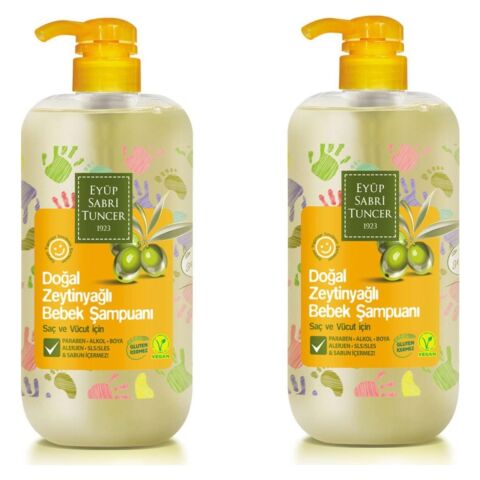 Eyüp Sabri Tuncer Doğal Zeytinyağlı Bebek Şampuanı 600 ml x 2