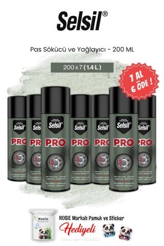 Selsil Pas Sökücü ve Yağlayıcı 200 ML 7 AL 6 ÖDE ve rosie pamuk