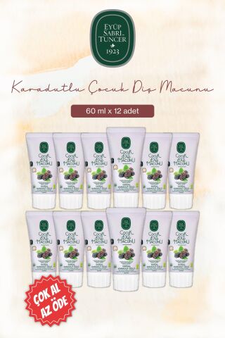 Eyüp Sabri Tuncer Karadut Özlü Çocuk Diş Macunu 60 ml x 12 adet