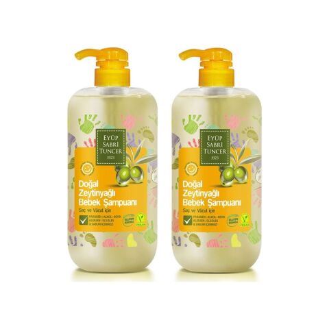Eyüp Sabri Tuncer Doğal Zeytinyağlı Bebek Şampuanı 600 ml x 2