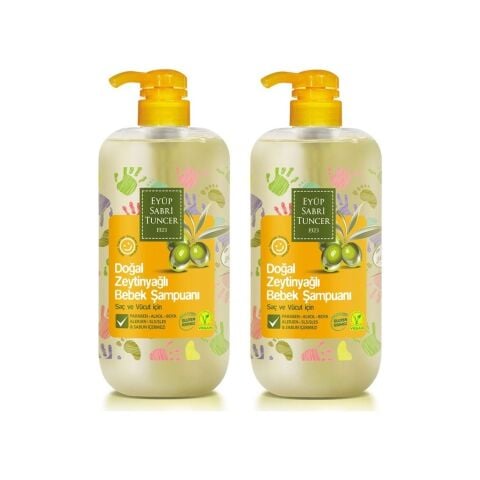 Eyüp Sabri Tuncer Doğal Zeytinyağlı Bebek Şampuanı 600 ml x 2