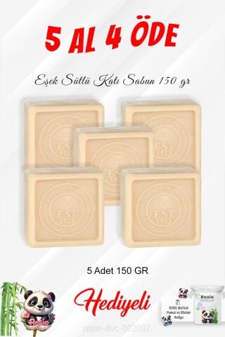 Eşek Sütü Katı Sabun 150 gr 5 Al 4 Öde ve Rosie Pamuk