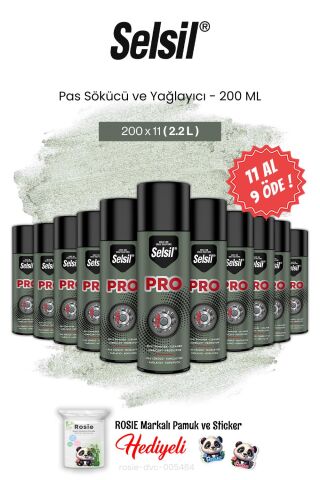 Selsil Pas Sökücü ve Yağlayıcı 11 AL 9 ÖDE 200 ml ve rosie pamuk