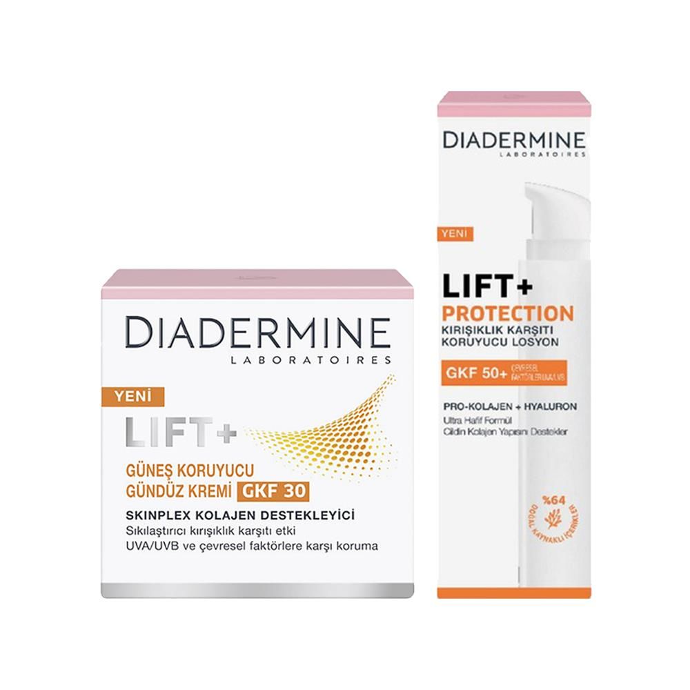 Diadermine Lift+ Kırışıklık karşıtı 2'li Bakım Seti, Koruyucu Losyon  40 ml + Gündüz Kremi 50 ml