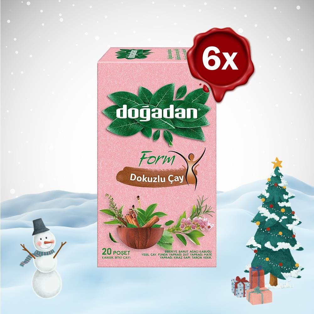 Doğadan Yılbaşı Paketi Form Dokuzlu Çay 20li x 6
