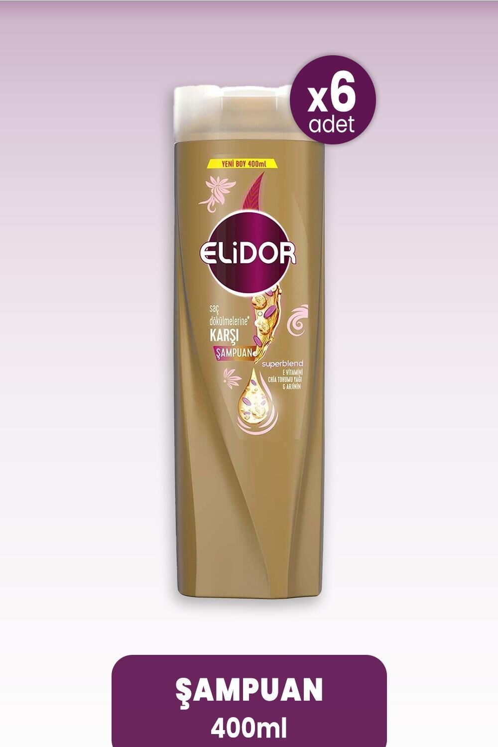 Elidor Superblend Şampuan Saç Dökülmelerine Karşı 400 ml x 6 Adet