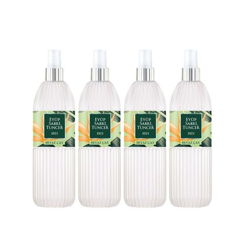 Eyüp Sabri Tuncer Beyaz Çay Kolonyası Silindir Pet Şişe Sprey 150 Ml x 4 Adet