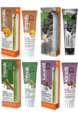 Eyüp Sabri Tuncer Diş Fırçalı Diş Macunu Seti, Misvak, Propolis, Karanfil, Bambu Karbon