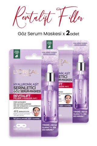 Loreal Paris Revitalift Filler Dolgunlaştırıcı Göz Serum Maskesi 11 gr x 2 Adet