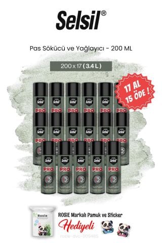 Selsil 200 ml Pas Sökücü ve Yağlayıcı 17 AL 15 ÖDE ve rosie pamuk