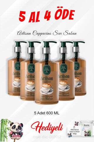 Artisan Cappucino Sıvı Sabun 600 ML 5 Al 4 Öde ve Rosie Pamuk