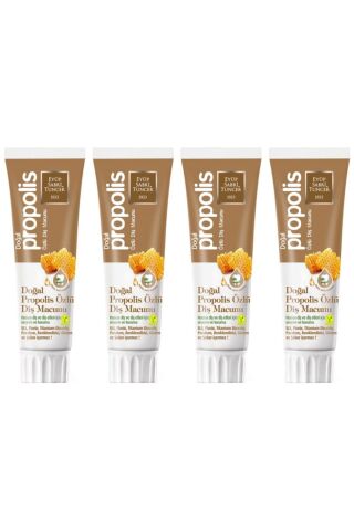 Eyüp Sabri Tuncer Doğal Propolis Özlü Diş Macunu 75 ml x 4 Adet
