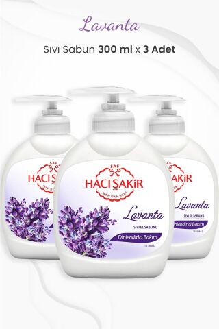 Hacı Şakir Lavanta Dinlendirici Sıvı Sabun 300 ml x 3 Adet