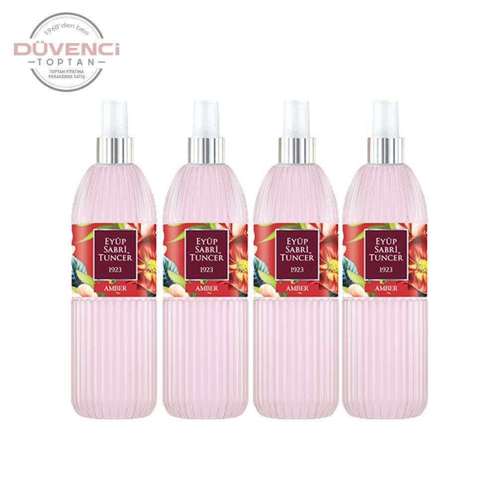Eyüp Sabri Tuncer Amber Kolonyası Silindir Pet Şişe Sprey 150 ml x 4 Adet