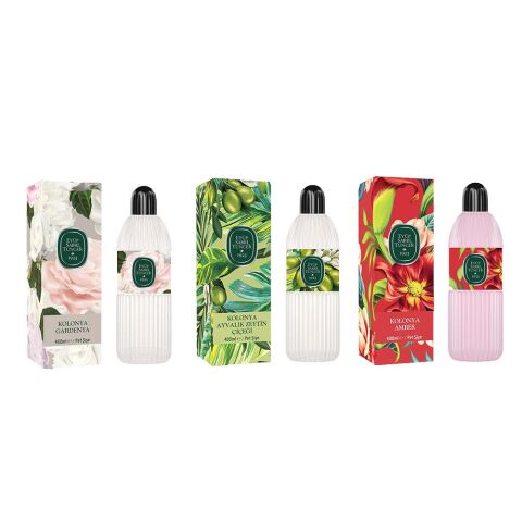 Eyüp Sabri Tuncer Kolonya Gardenya, Ayvalık Zeytin Çiçeği ve Amber Pet Şişe 400 ml