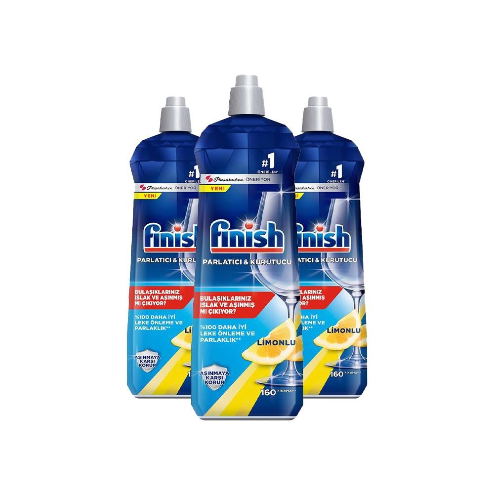 Finish Bulaşık Makinesi Parlatıcı 800 ml Limonlu x 3