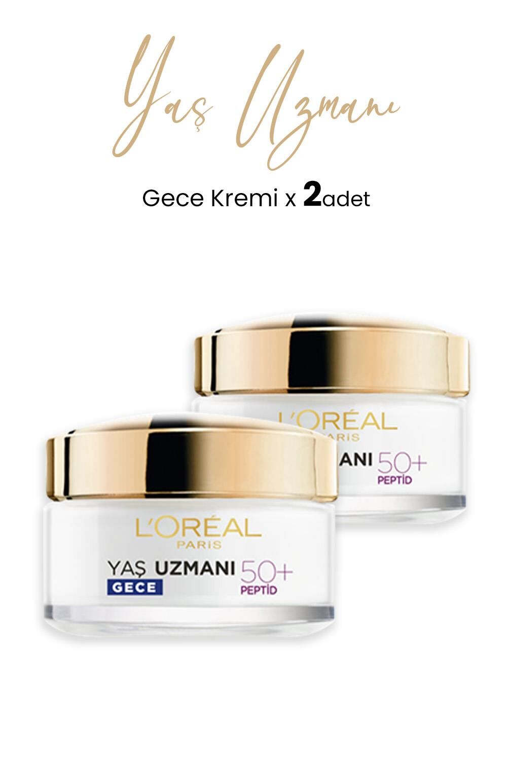 Loreal Paris Yaş Uzmanı Kırışıklık Karşıtı Gece Kremi 50 ml x 2 Adet