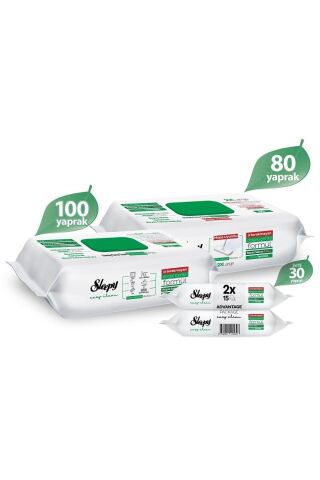 Sleepy Easy Clean Beyaz Sabun Katkılı Mopa Uyumlu Yüzey Temizlik Havlusu 80 Yaprak