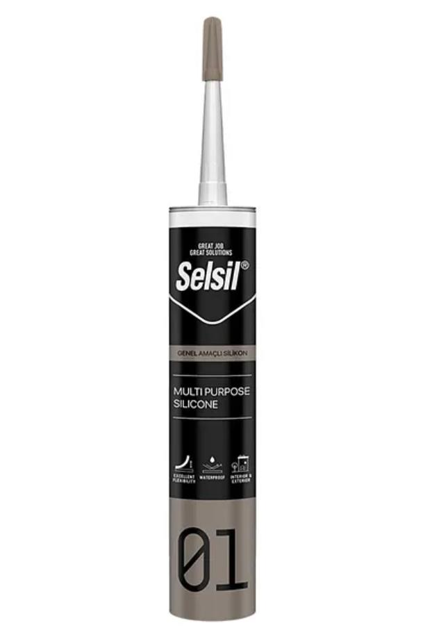 Selsil Genel Amaçlı Silikon, 280 gr (Şeffaf)