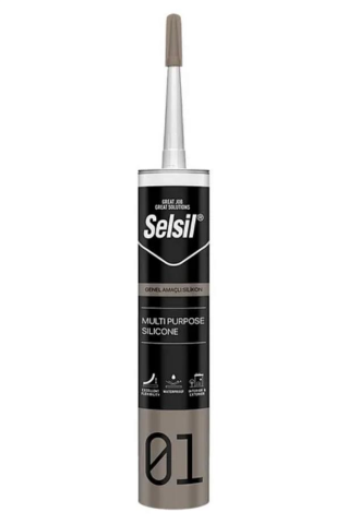 Selsil Genel Amaçlı Silikon, 280 gr (Şeffaf)