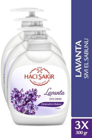 Hacı Şakir Lavanta Dinlendirici Bakım Sıvı El Sabunu 300 ml x 3 Adet