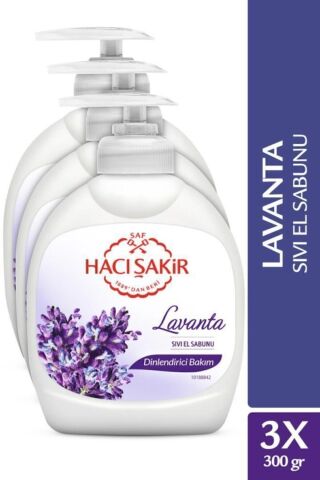 Hacı Şakir Lavanta Dinlendirici Bakım Sıvı El Sabunu 300 ml x 3 Adet