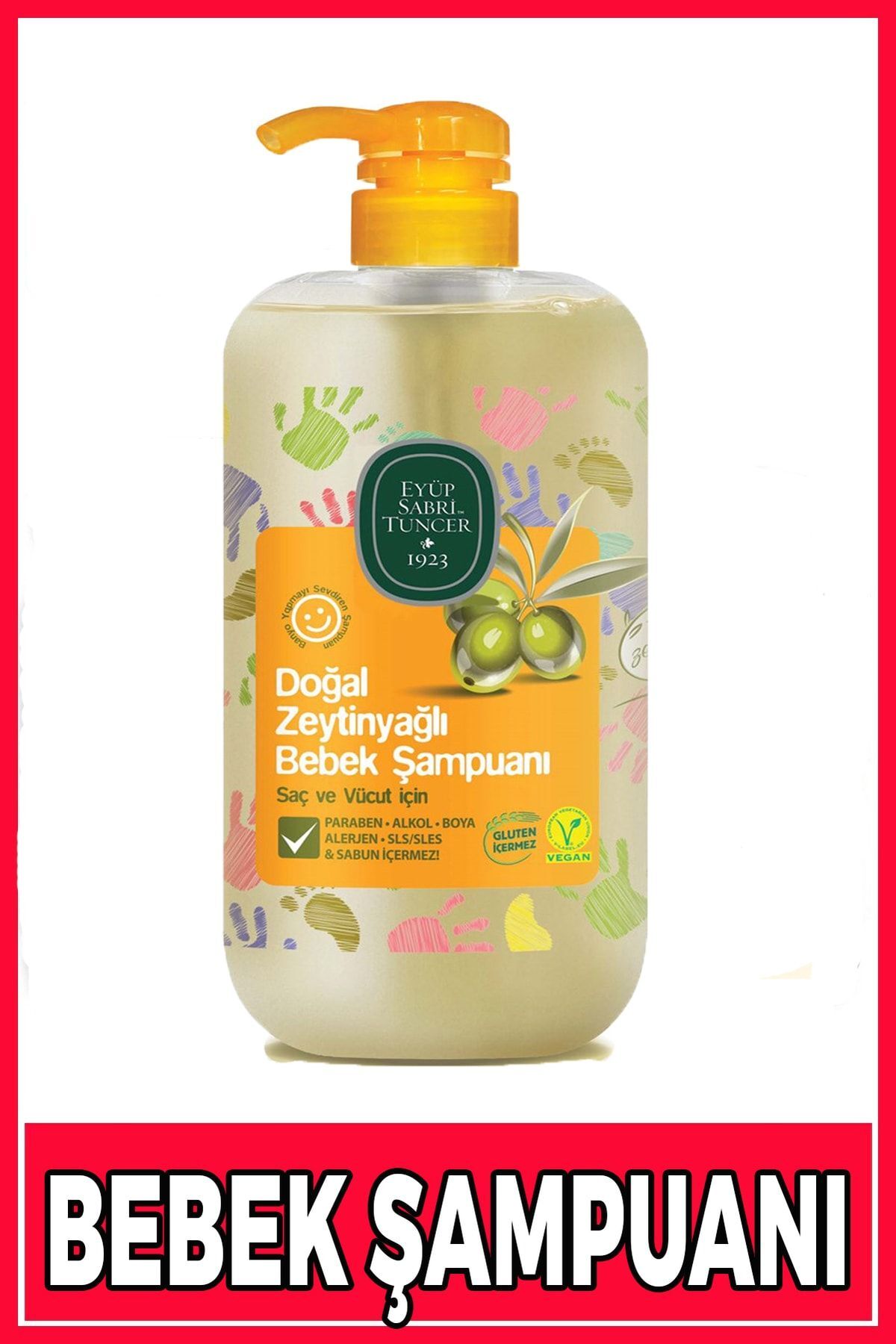 Eyüp Sabri Tuncer Göz Yakmayan Zeytinyağlı Bebek Şampuanı 600 ml