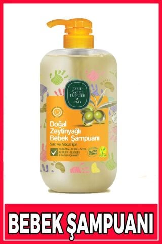 Eyüp Sabri Tuncer Göz Yakmayan Zeytinyağlı Bebek Şampuanı 600 ml