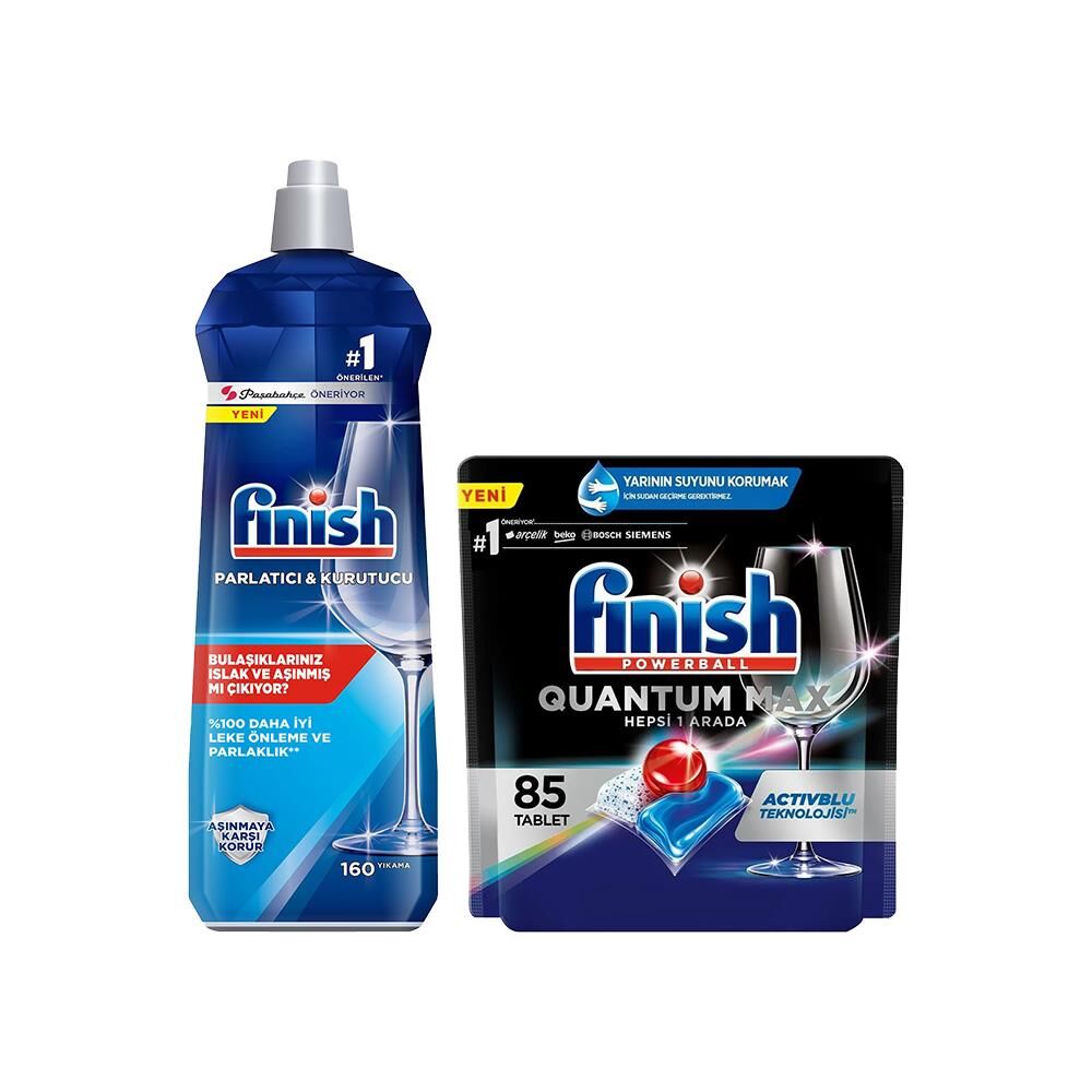 Finish Quantum Max Bulaşık Makinesi Deterjanı Tableti ve Parlatıcısı 800 ml