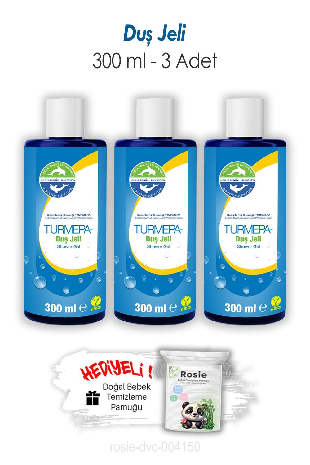Turmepa Duş Jeli 300 ML 3 Adet ve ROSIE