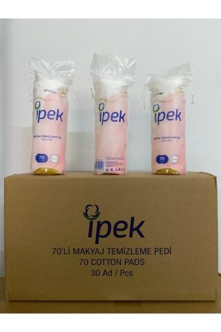 İpek Makyaj Temizleme Pamuğu 70 Adet X 30 Paket